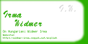 irma widmer business card